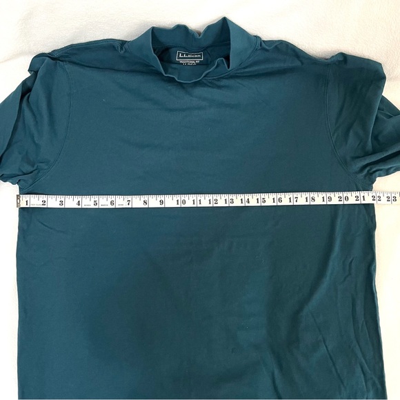 *SOLD* L.L. Bean Mens Carefree Unshrinkable Mock Neck Shirt Traditional Fit - Picture 4 of 7